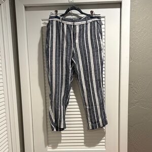 Banana Republic Women’s Striped Linen Pants - size 6